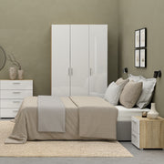 Pepe Bedside 2 Drawers – Oak & White – image 6