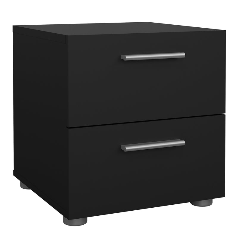 Pepe Bedside 2 Drawers – Black – image 1