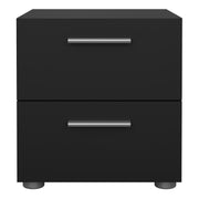 Pepe Bedside 2 Drawers – Black – image 2