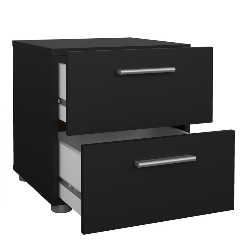Pepe Bedside 2 Drawers – Black – image 4