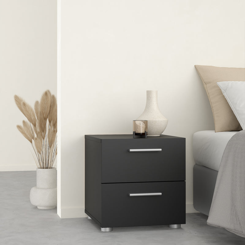 Pepe Bedside 2 Drawers – Black – image 7