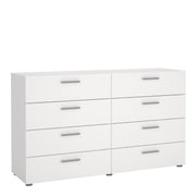 Pepe Wide Chest of 8 Drawers (4+4) in White – image 1