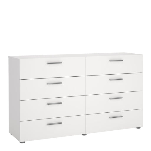 Pepe Wide Chest of 8 Drawers (4+4) in White – image 1