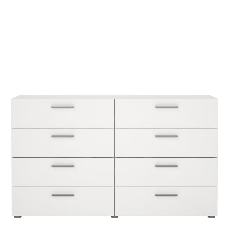 Pepe Wide Chest of 8 Drawers (4+4) in White – image 2