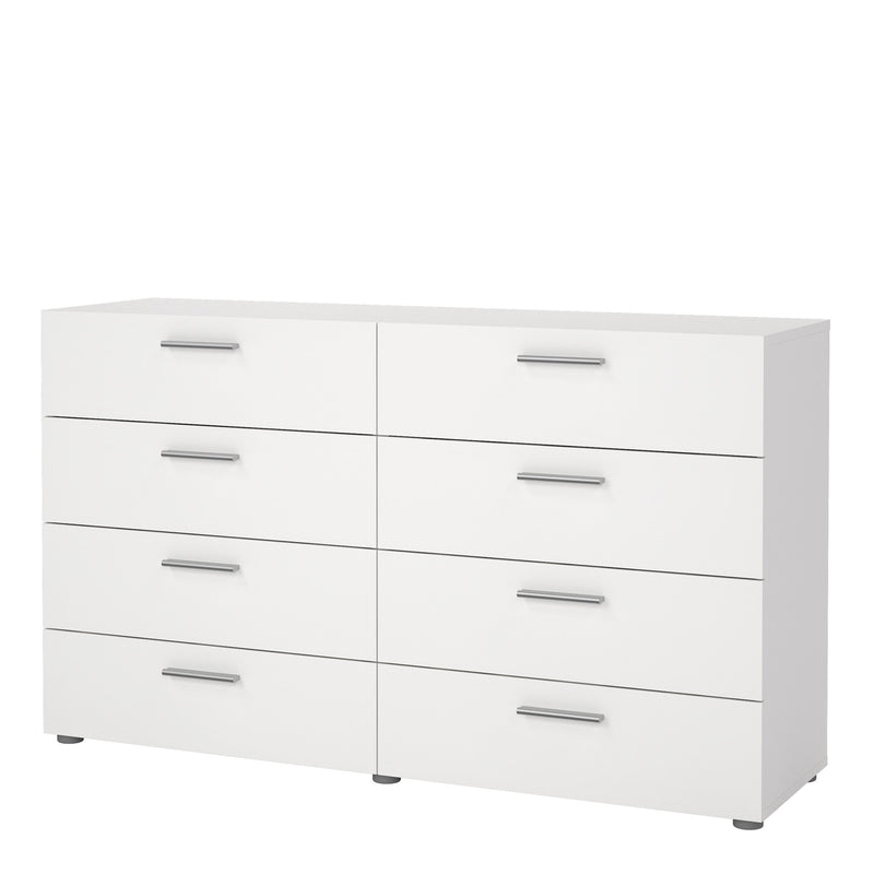 Pepe Wide Chest of 8 Drawers (4+4) in White – image 3