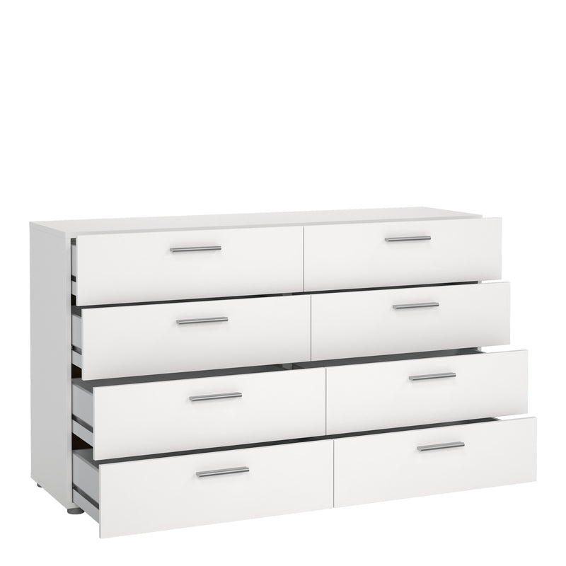 Pepe Wide Chest of 8 Drawers (4+4) in White – image 5