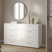 Pepe Wide Chest of 8 Drawers (4+4) in White – image 7