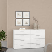 Pepe Wide Chest of 8 Drawers (4+4) in White – image 8