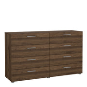Pepe Wide Chest of 8 Drawers (4+4) in Walnut – image 1