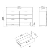 Pepe Wide Chest of 8 Drawers (4+4) in Walnut – image 9