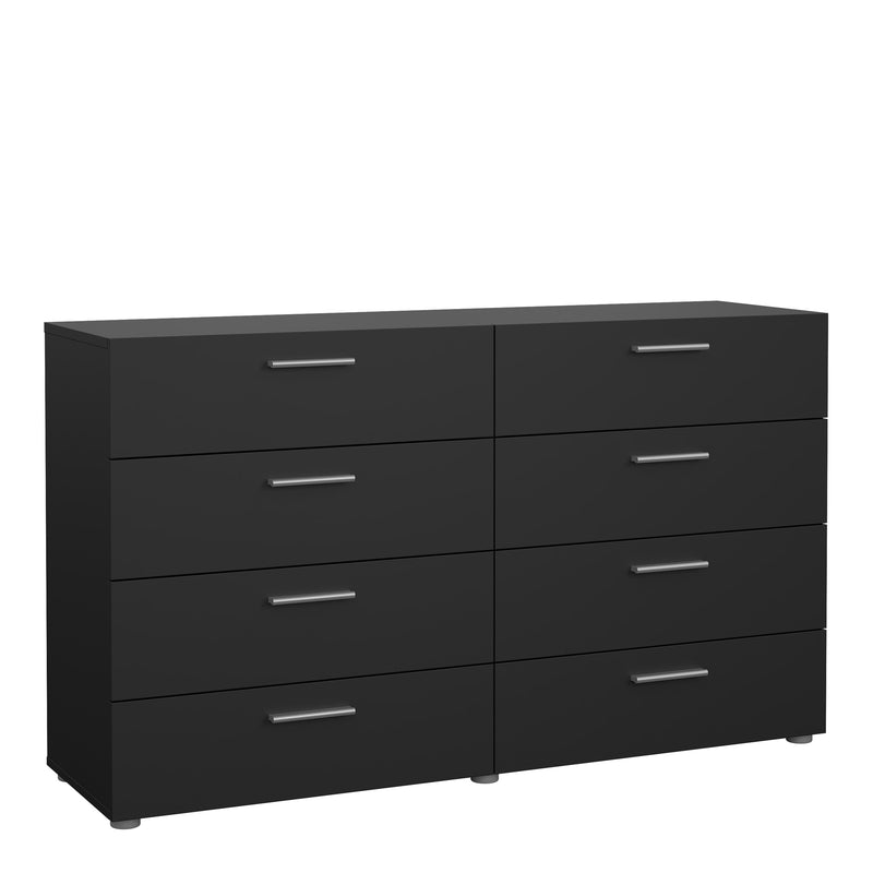 Pepe Wide Chest of 8 Drawers in Black – image 1