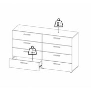 Pepe Wide Chest of 8 Drawers in Black – image 13