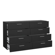 Pepe Wide Chest of 8 Drawers in Black – image 5
