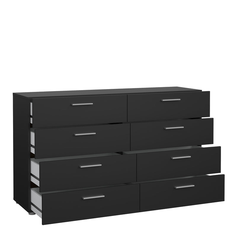 Pepe Wide Chest of 8 Drawers in Black – image 5