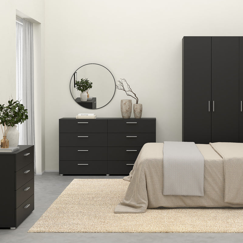 Pepe Wide Chest of 8 Drawers in Black – image 7
