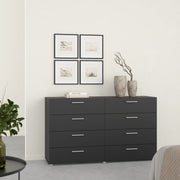Pepe Wide Chest of 8 Drawers in Black – image 8