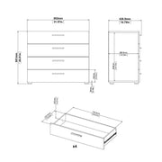 Pepe Chest of 4 Drawers – White – image 9