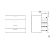 Pepe Chest of 4 Drawers – Oak – image 10