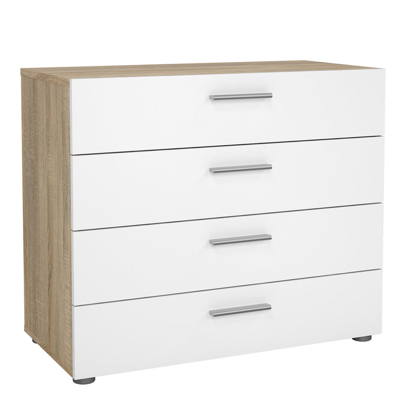 Pepe Chest of 4 Drawers – Oak & White – image 1
