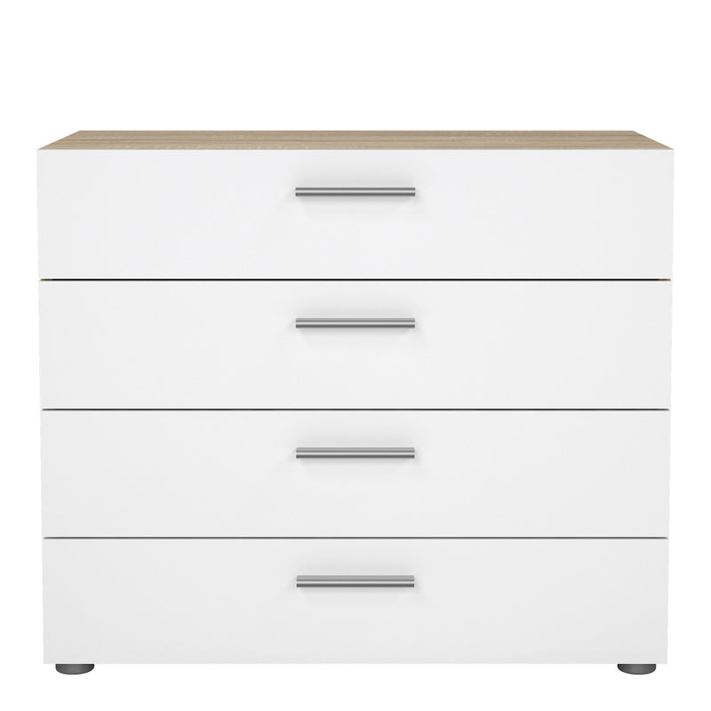 Pepe Chest of 4 Drawers – Oak & White – image 2