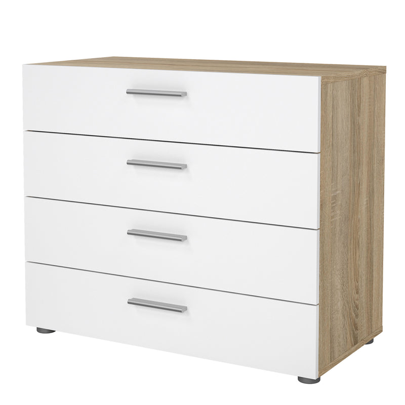 Pepe Chest of 4 Drawers – Oak & White – image 3