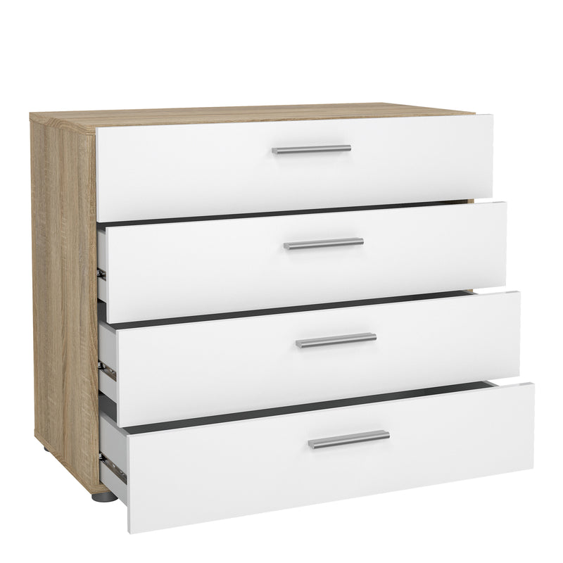 Pepe Chest of 4 Drawers – Oak & White – image 4