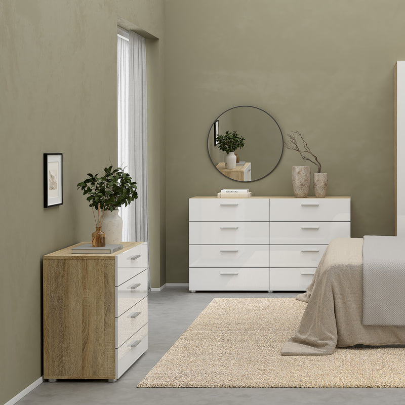 Pepe Chest of 4 Drawers – Oak & White – image 6