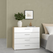 Pepe Chest of 4 Drawers – Oak & White – image 7