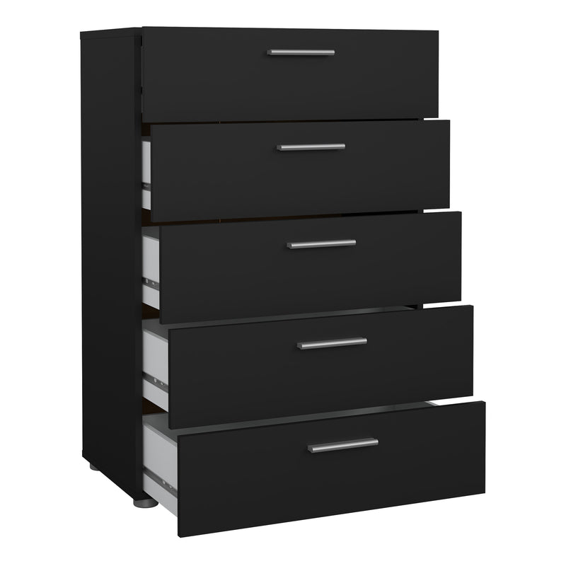 Pepe Chest of 5 Drawers – Black – image 4