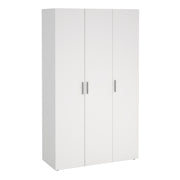 Pepe Wardrobe with 3 Doors Woodgrain – White – image 1