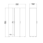 Pepe Wardrobe with 3 Doors Woodgrain – White – image 10
