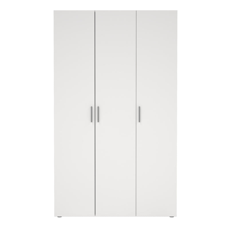 Pepe Wardrobe with 3 Doors Woodgrain – White – image 2