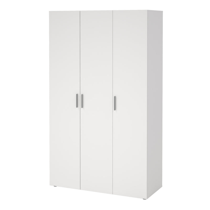 Pepe Wardrobe with 3 Doors Woodgrain – White – image 3