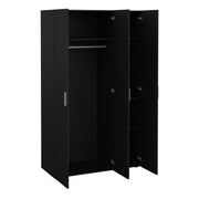 Pepe Wardrobe with 3 Doors Woodgrain – Black – image 4