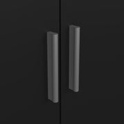 Pepe Wardrobe with 3 Doors Woodgrain – Black – image 8