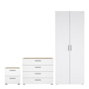 Pepe Package - Bedside 2 Drawers + Chest of 4 Drawers + Wardrobe with 2 Doors – image 1