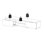 Match TV Unit 2 Drawers 2 Shelf – image 13