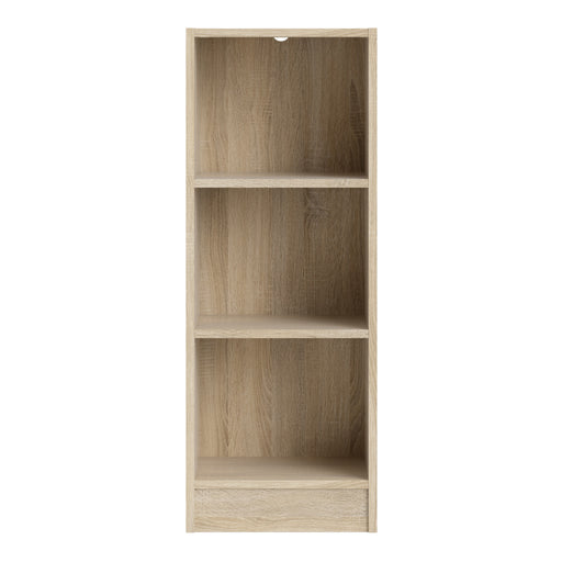 Basic Low Narrow Bookcase (2 Shelves) – Oak – image 2