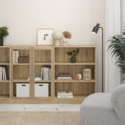 Basic Low Narrow Bookcase (2 Shelves) – Oak – image 6