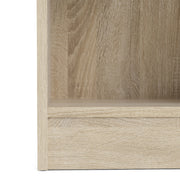 Basic Low Narrow Bookcase (2 Shelves) – Oak – image 8