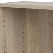 Basic Low Narrow Storage Cabinet in Oak (2 Shelves) with White Door – image 6