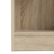 Basic Low Narrow Storage Cabinet in Oak (2 Shelves) with Oak Door – Oak – image 7