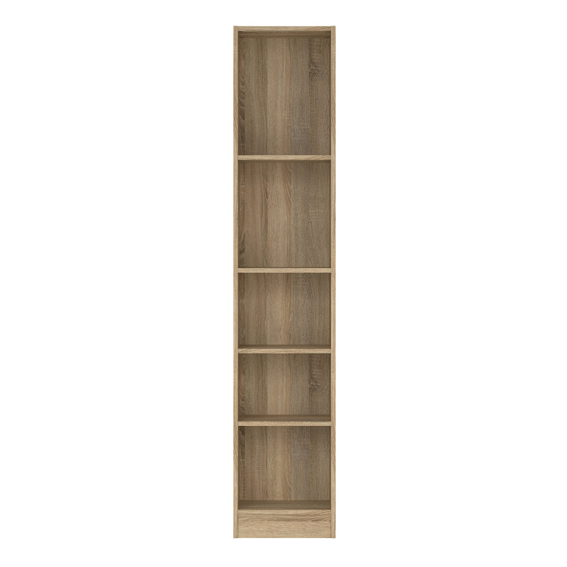 Basic Tall Narrow Bookcase (4 Shelves) – Oak – image 2