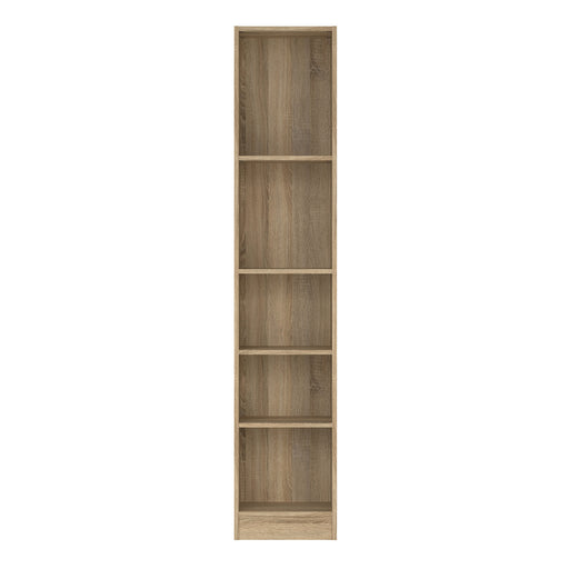 Basic Tall Narrow Bookcase (4 Shelves) – Oak – image 2