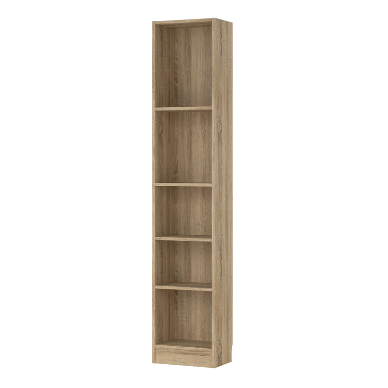Basic Tall Narrow Bookcase (4 Shelves) – Oak – image 3