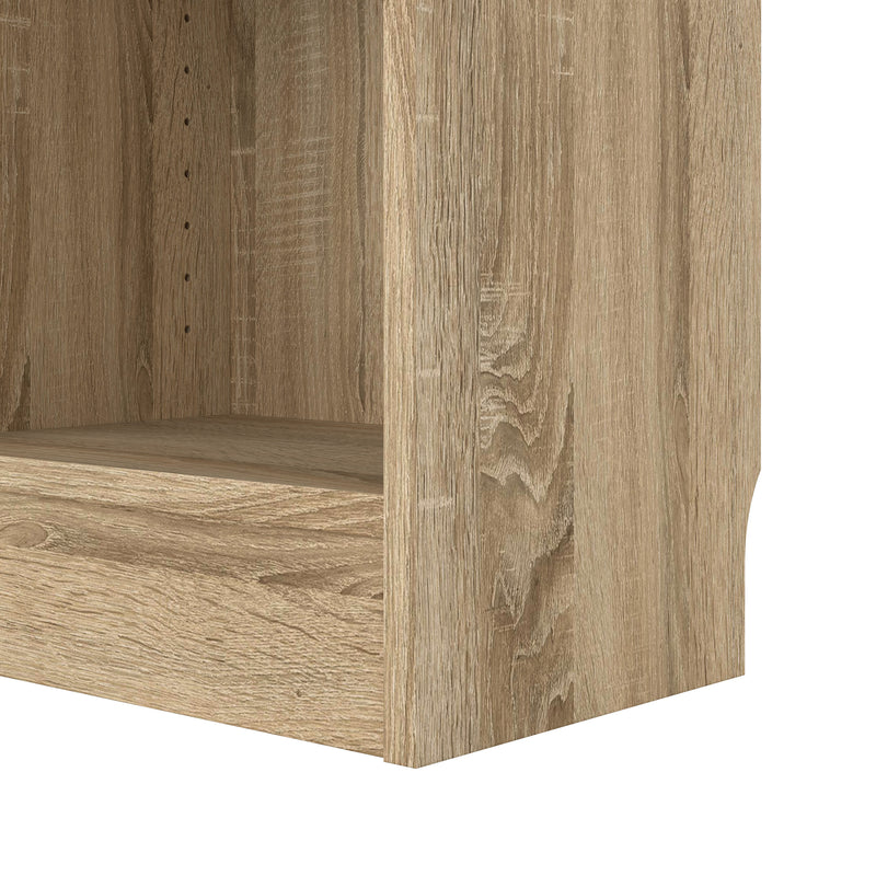 Basic Tall Narrow Combination Storage Bookcase in Oak (4 Shelves) with Oak Door – image 6