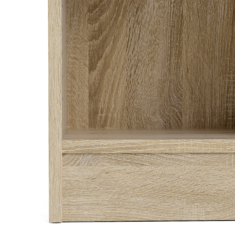 Basic Low Wide Bookcase (2 Shelves) – Oak – image 10