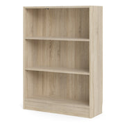 Basic Low Wide Bookcase (2 Shelves) – Oak – image 3