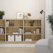 Basic Low Wide Bookcase (2 Shelves) – Oak – image 5