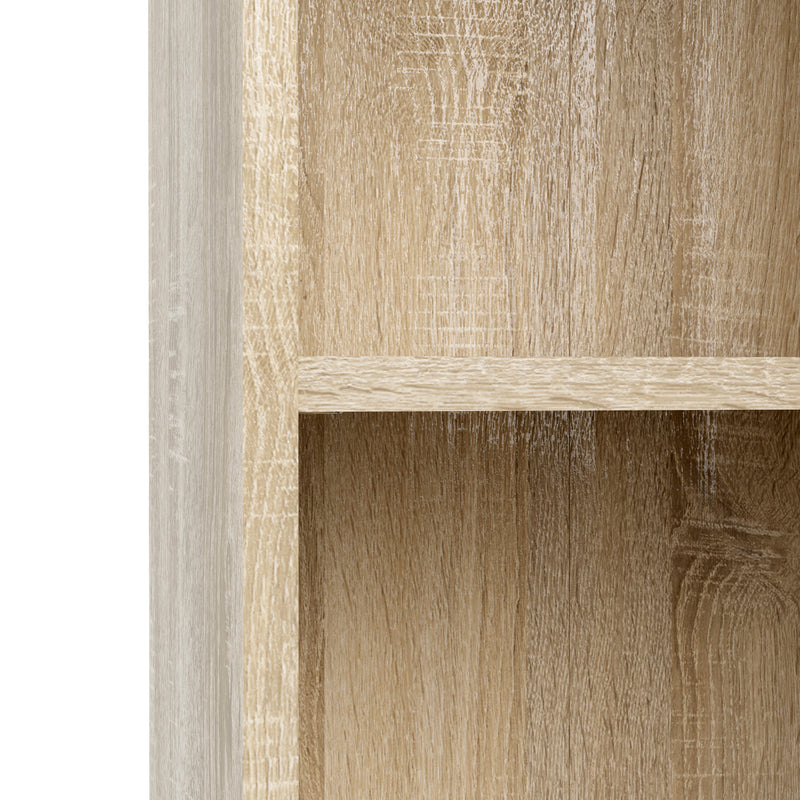Basic Low Wide Bookcase (2 Shelves) – Oak – image 9